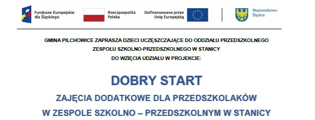 Nazwa projektu unijnego: Dobry Start- zajęcia dodatkowe dla przedszkolaków w Zespole Szkolno- Przedszkolnym w Stanicy
