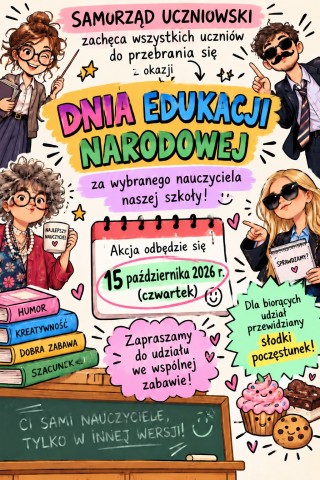15 pażdziernik- akcja przebrania się za wybranego nauczyciela 