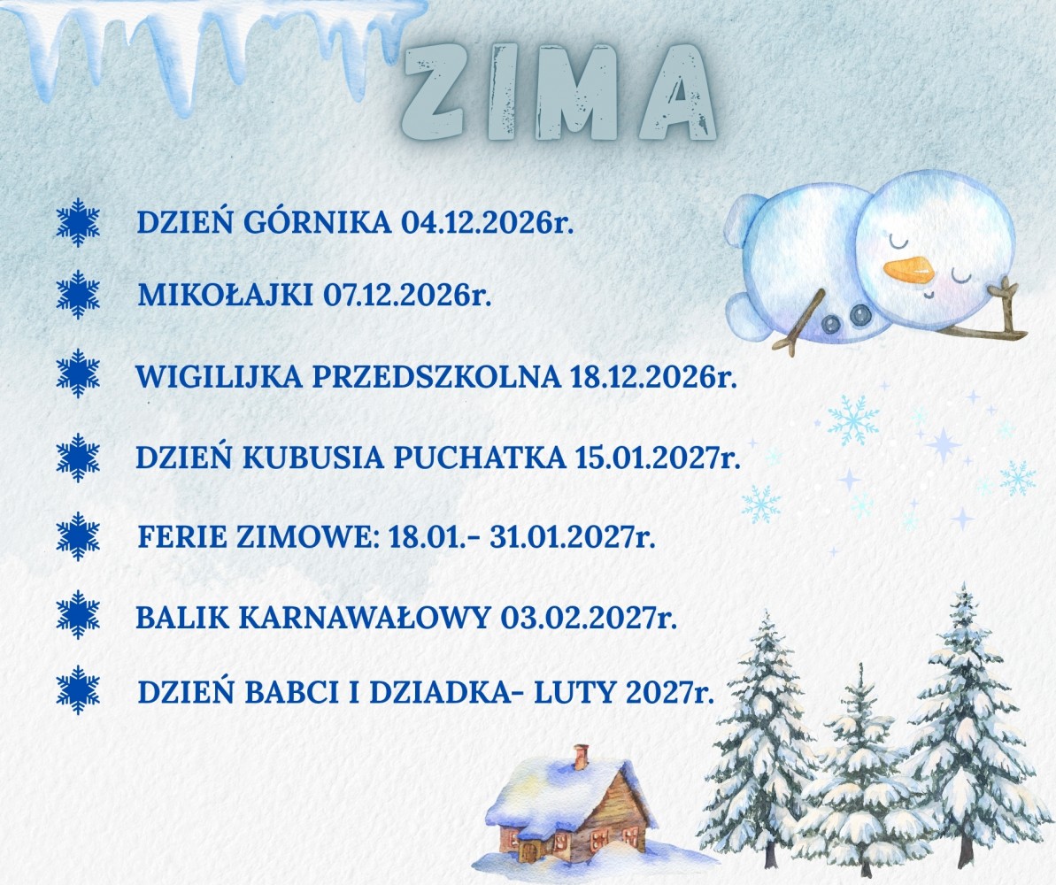 zaplanowane wydarzenia- zima